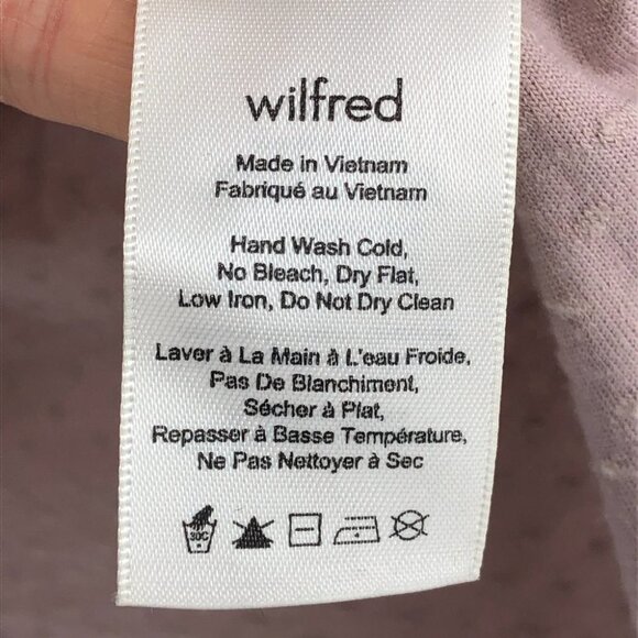 Aritzia Wilfred Blush Pink Anvers Jacquard Knit Open Back Short Sleeve T-Shirt S - Picture 7 of 15